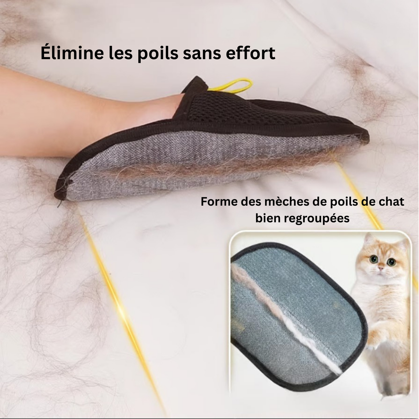 PawBrush™ Gant de Brossage Anti-Poils