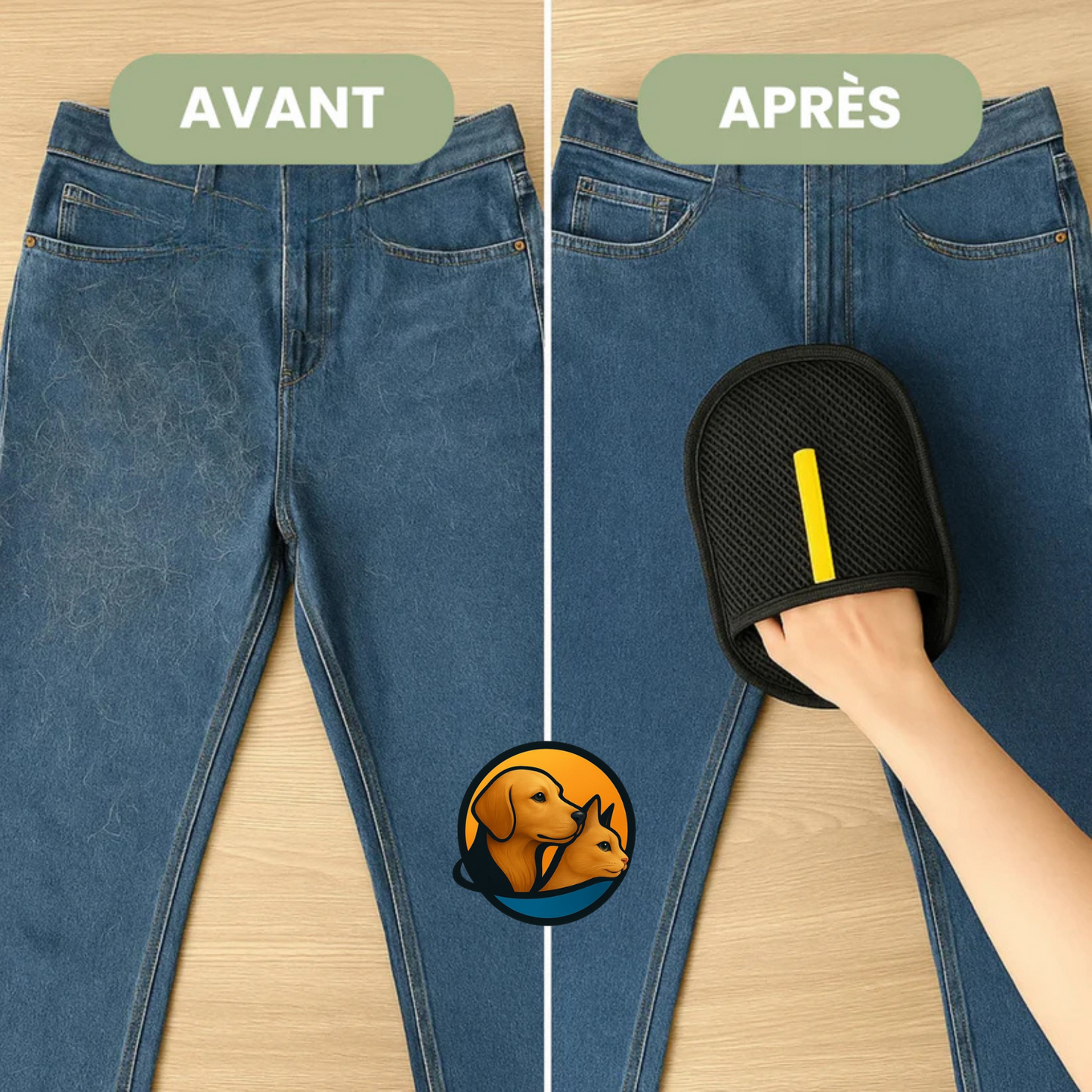 PawBrush™ Gant de Brossage Anti-Poils