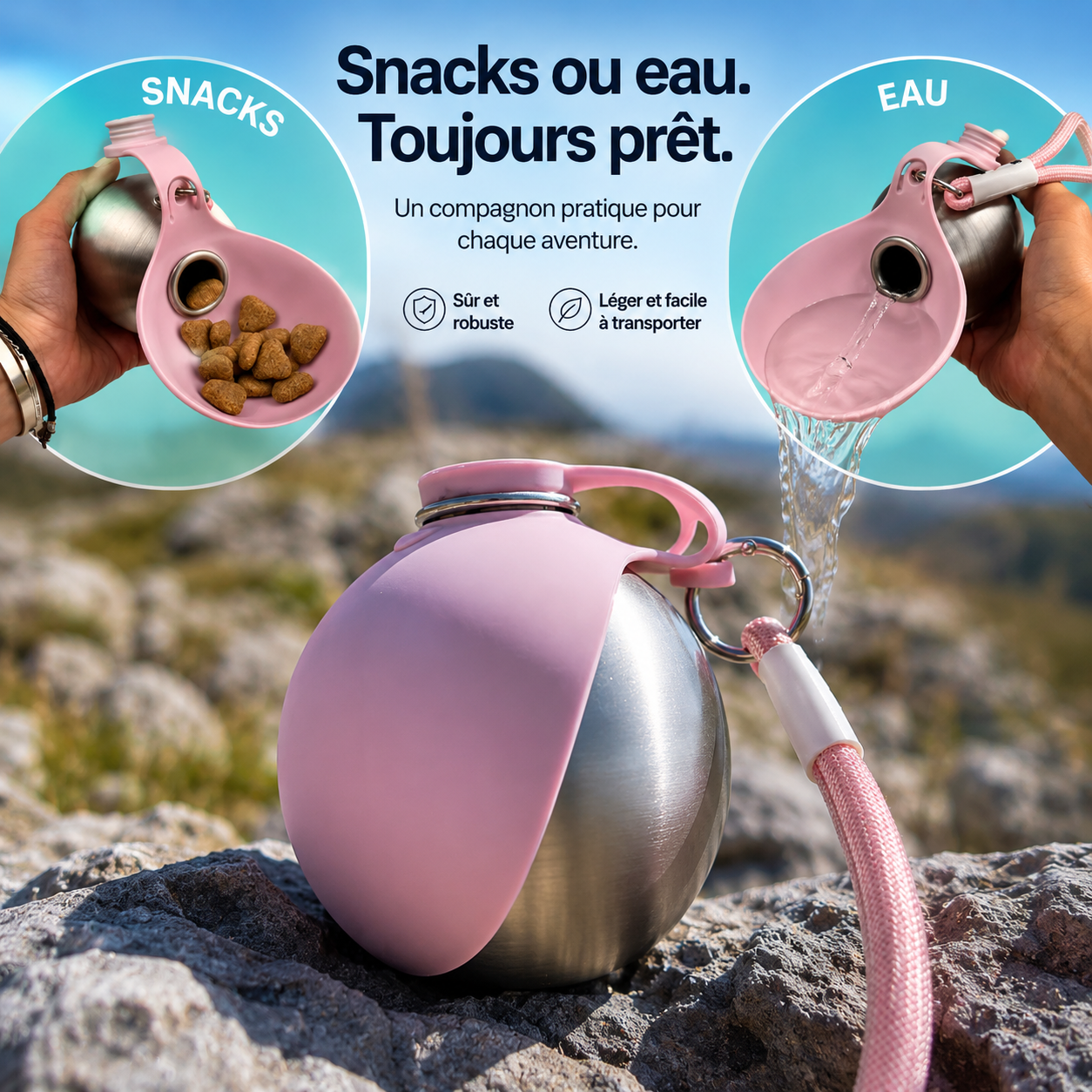 AquaBalade™ – Gourde nomade pour chien