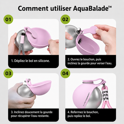 AquaBalade™ – Gourde nomade pour chien