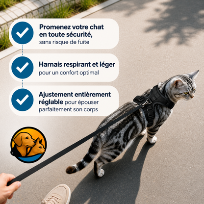 Balade Féline™ | Harnais sécurisé pour chat