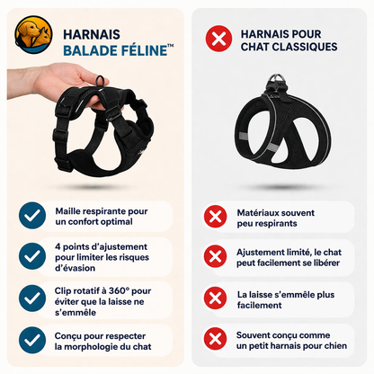 Balade Féline™ | Harnais sécurisé pour chat