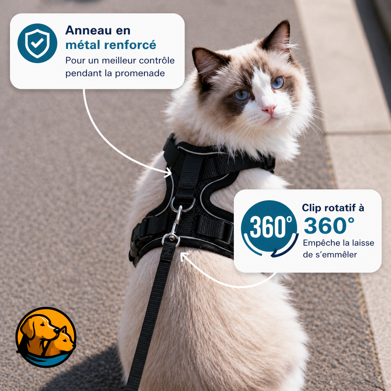 Balade Féline™ | Harnais sécurisé pour chat