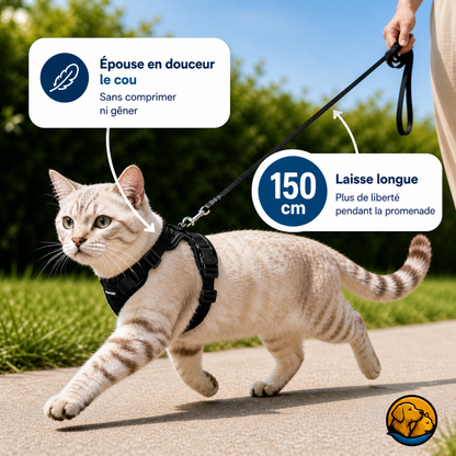 Balade Féline™ | Harnais sécurisé pour chat