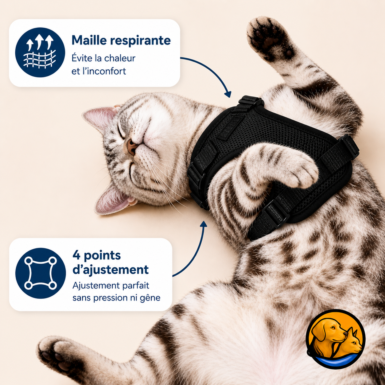 Balade Féline™ | Harnais sécurisé pour chat