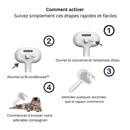 BrumeBrosse™ – Le spa 3-en-1 pour des poils doux et brillants